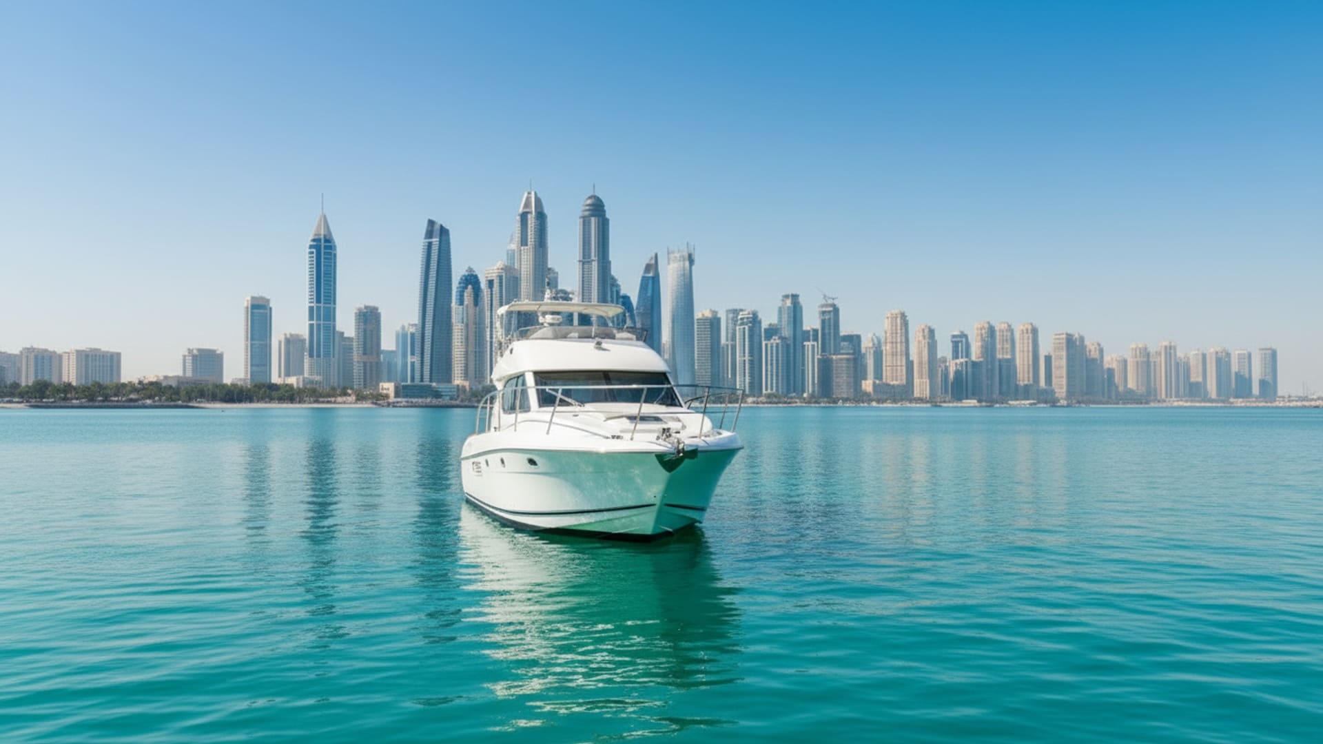 Sunset Fortune 32 ft premium yacht deck seating area