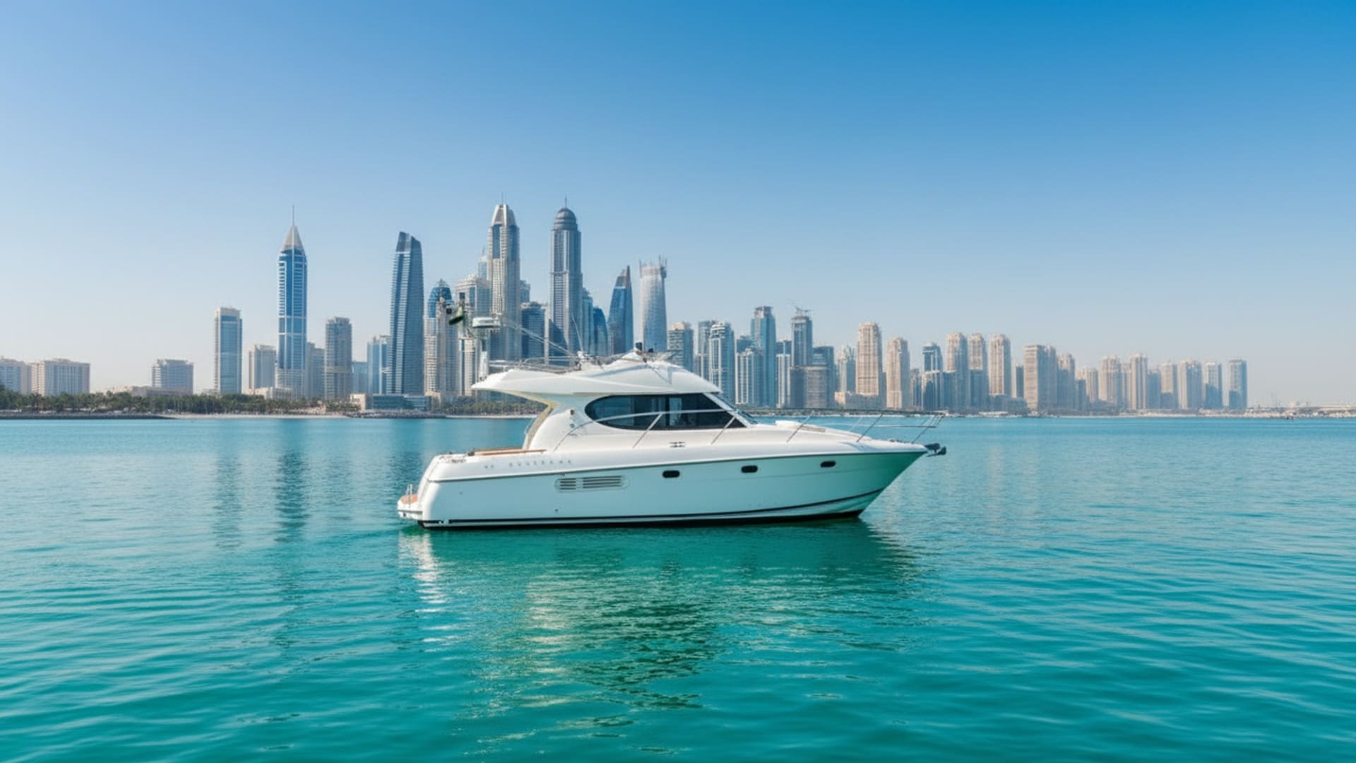 Sunset Fortune 32 ft luxury yacht in Dubai Marina