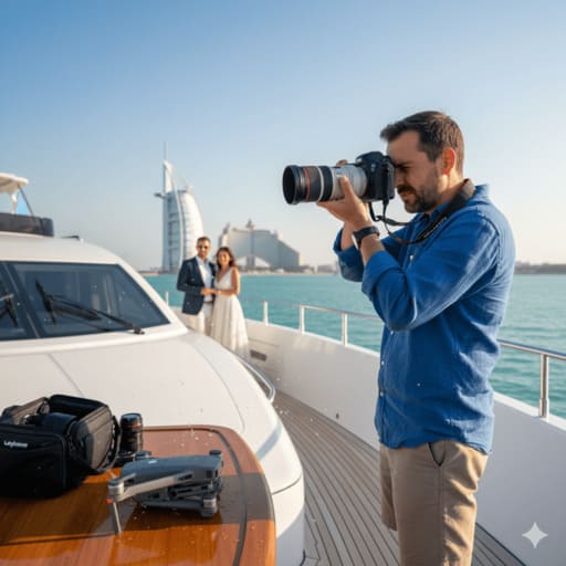 Professional luxury yacht photography and videography in Dubai.