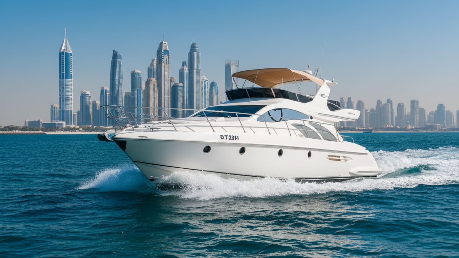 Wave Island 50 ft yacht charter Dubai