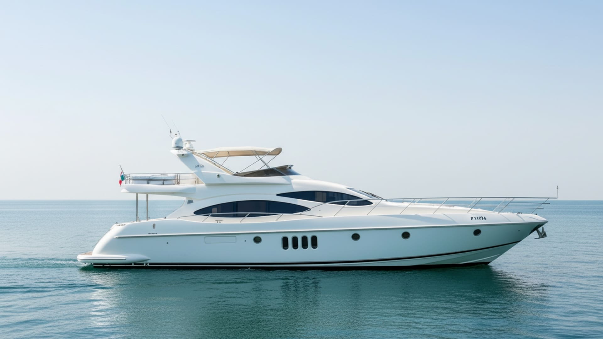 Ocean Lady 68 ft premium yacht exterior, Dubai charter