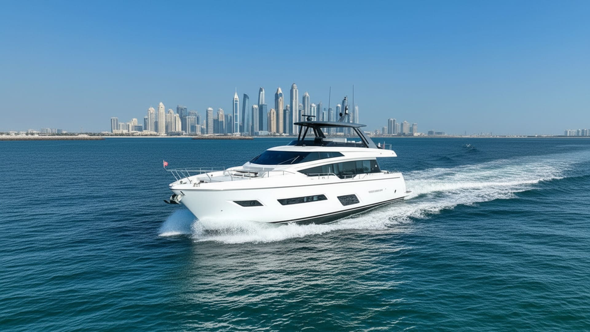 Grand Wave 78 ft spacious deck, comfortable seating.