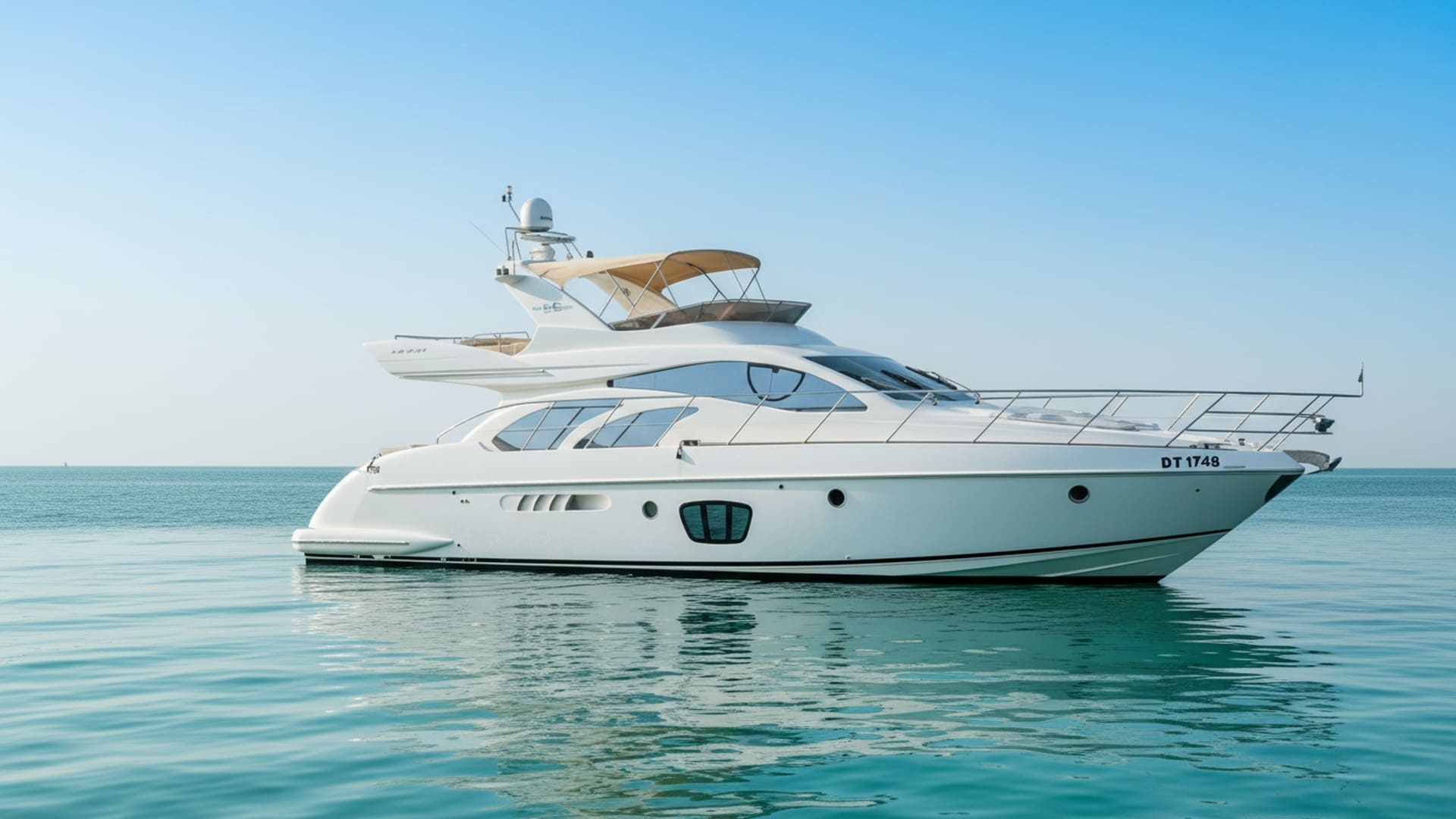 Royal Wind 55 ft premium yacht exterior, sleek design.